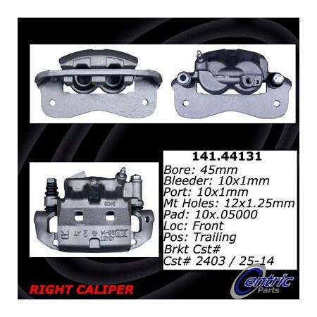 Centric Semi-Loaded Brake Caliper, Parts, 141.44131 141.44131